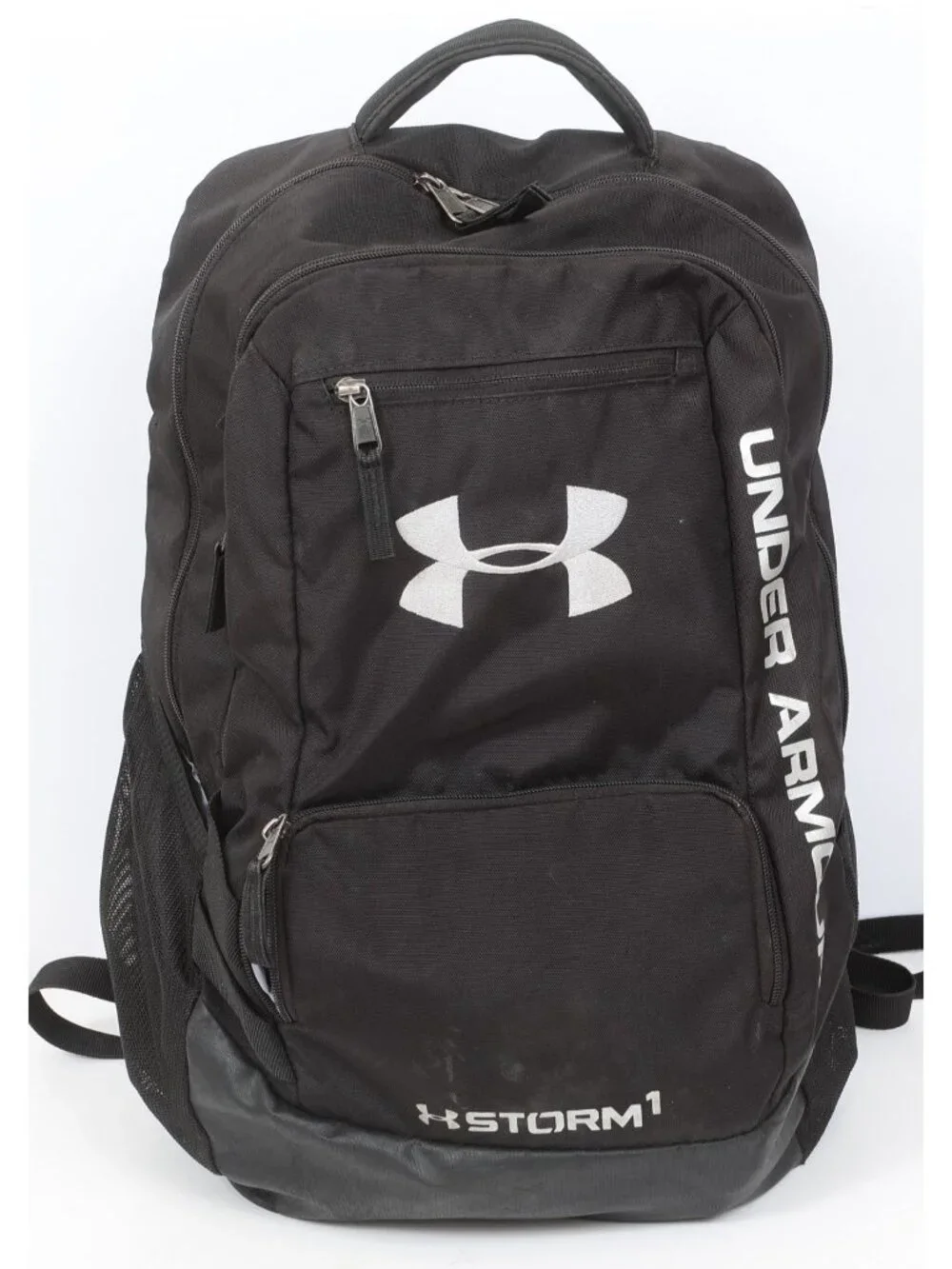 Under Armour Storm 1 Team Hustle All Sport Backpack Black Silver Rucksack